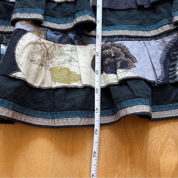 VASNA DRESS M BOHEMIAN FLORAL TIERED EMBROIDERED FESTIVAL ARTISANAL FEMININE - Picture 12 of 13